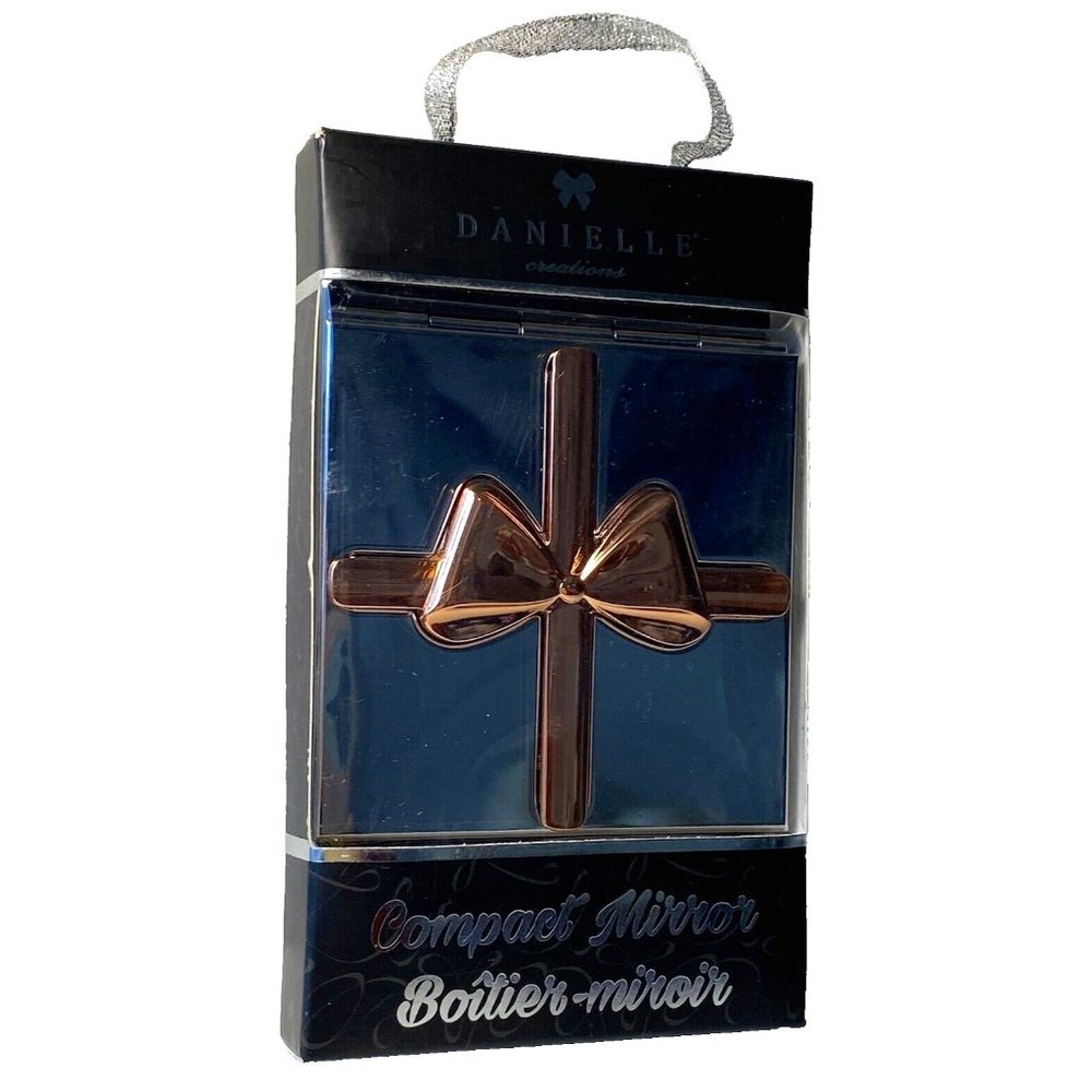 Compact Magnifying Mirror 1X/2X New Cute Gift Box Makeup Mirror, Blue